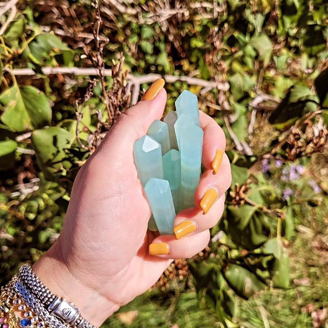 ZARDENIA - Venta al por mayor Piedras/cristales espirituales - Puntos de calcita de pistacho 6