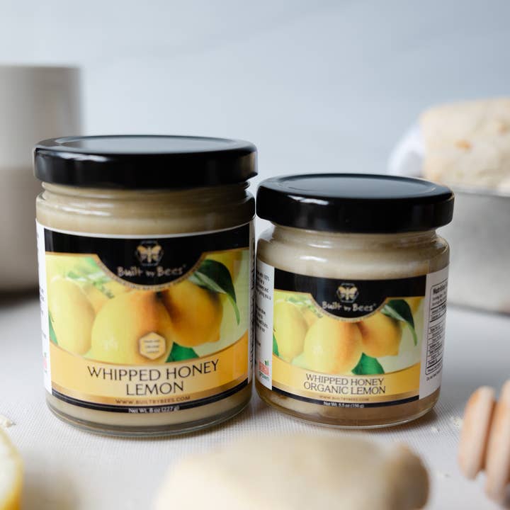 Gourmet Organic Lemon Whipped Honey 3 oz for wholesale by Built by Bees