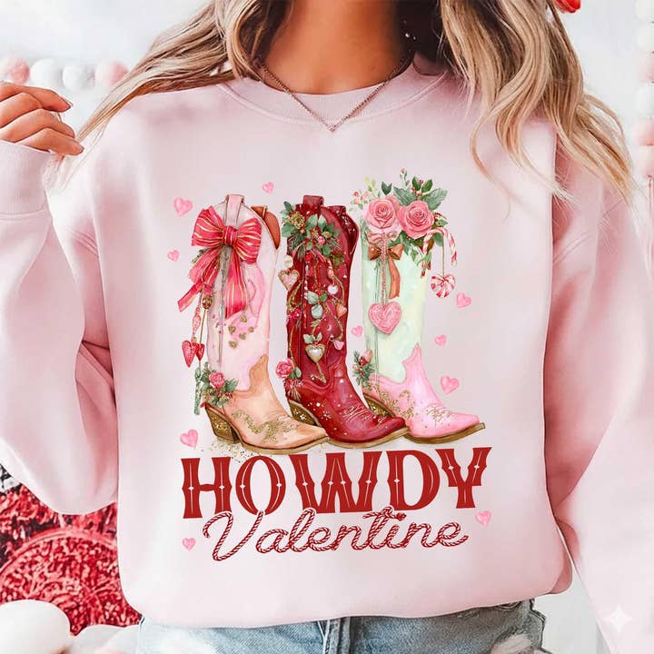 Chemise Howdy Valentine, Pull Western Cowgirl pour la vente par NVC Ecommerce LLC