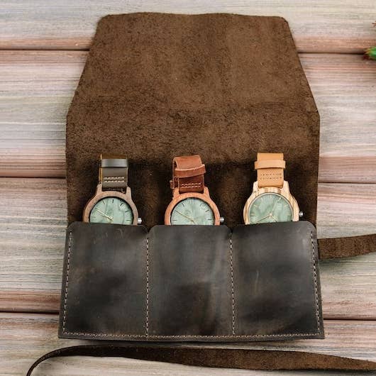Pikore - Wholesale Wrist Watch - Men's - Leather Watch Roll Case