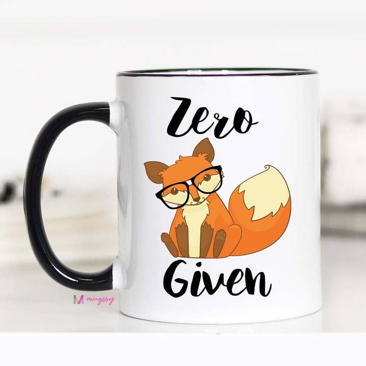 Tasse zéro renard donné pour la vente par Mugsby