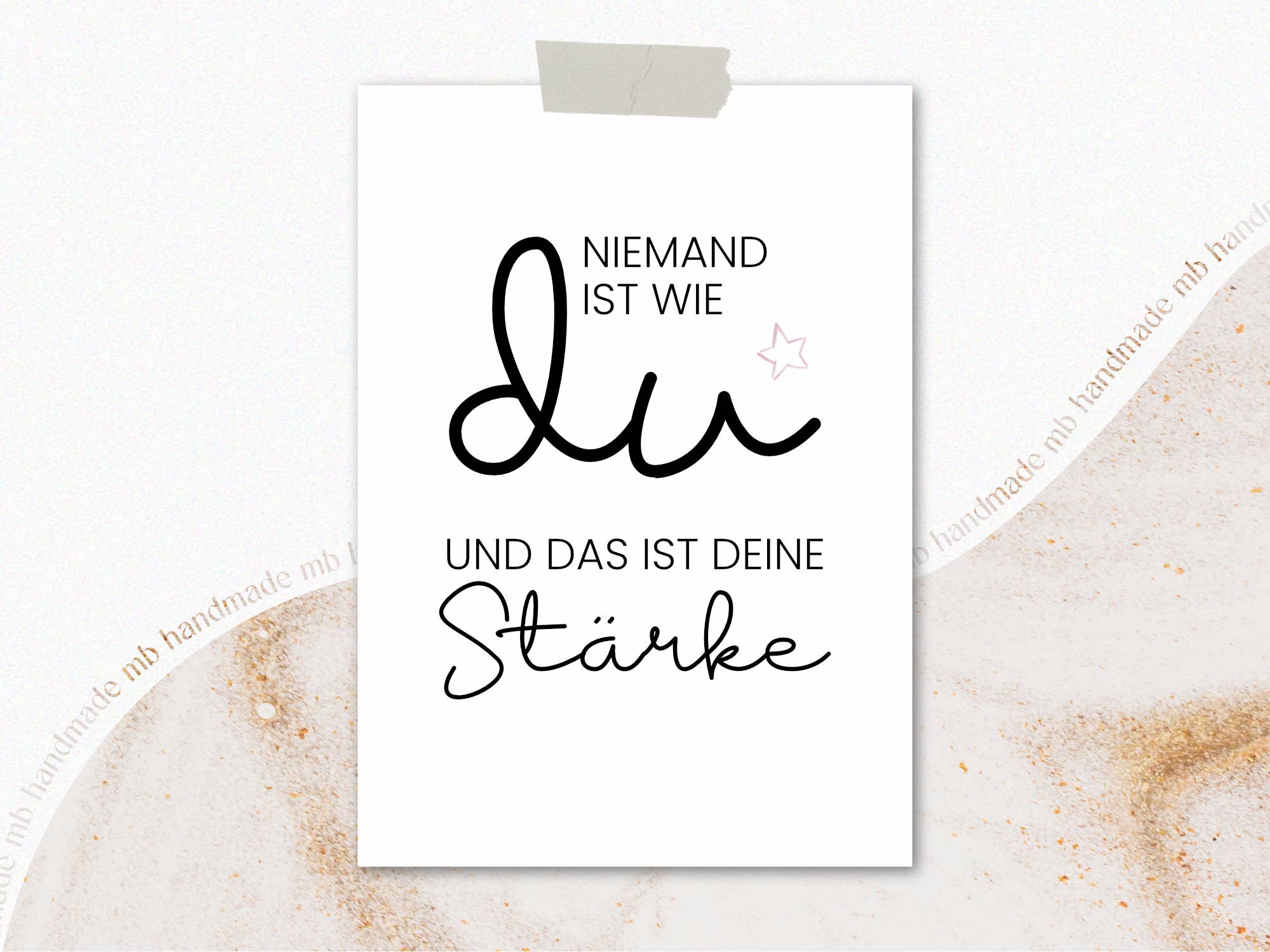 mb handmade - Wholesale Everyday Greeting Card - No one is like you and that is your strength1