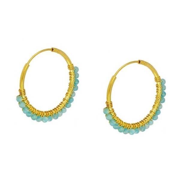 Pendientes amazonita Aro. para venta al por mayor de JEWELS BY AGATHE