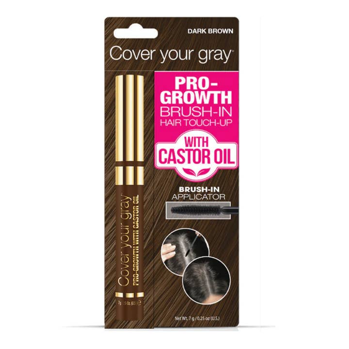 CoverYourGrey Pro Growth Brush in HairTouch Up Castanho Escuro 0,25 oz por atacado de KT Supply