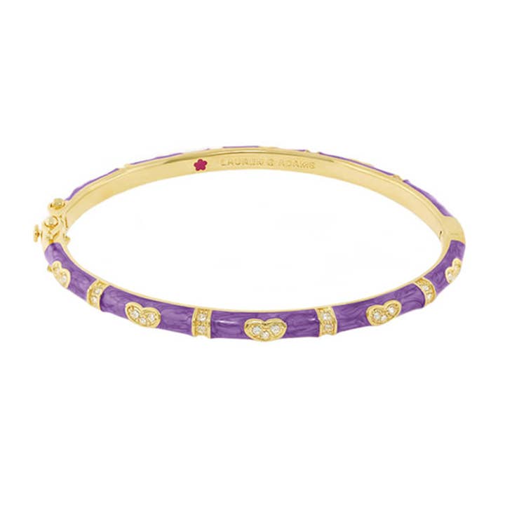 Bracelet jonc empilable Pave Love pour la vente par Lauren G Adams