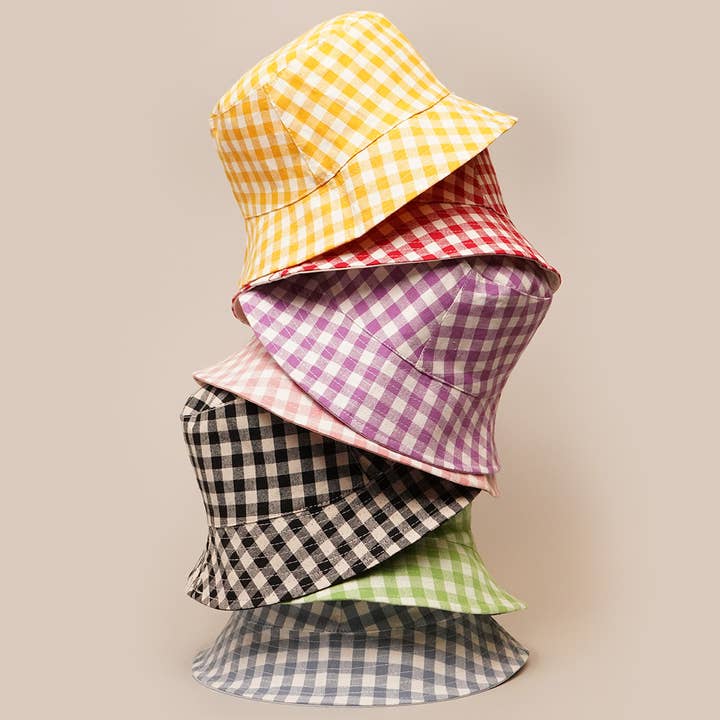 Gingham Reversible Bucket Hat and other Purchase Wholesale buckets. Free Returns & Net 60 Terms on Faire trending on Faire.