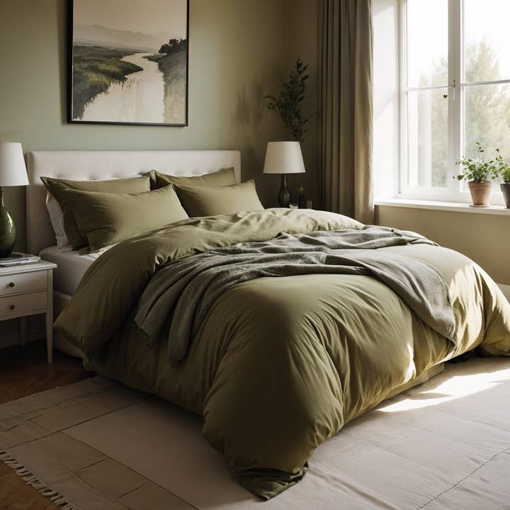 Olive Tuscany Easy-Change® Duvet Cover for wholesale by Beddley