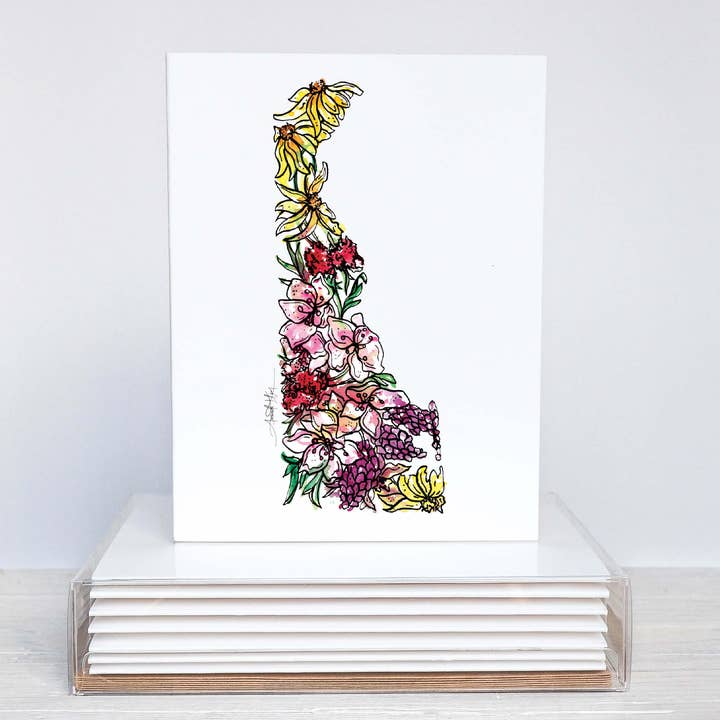 Delaware Wildflowers Note Card Stationery Set for wholesale by Amanda Klein Co.