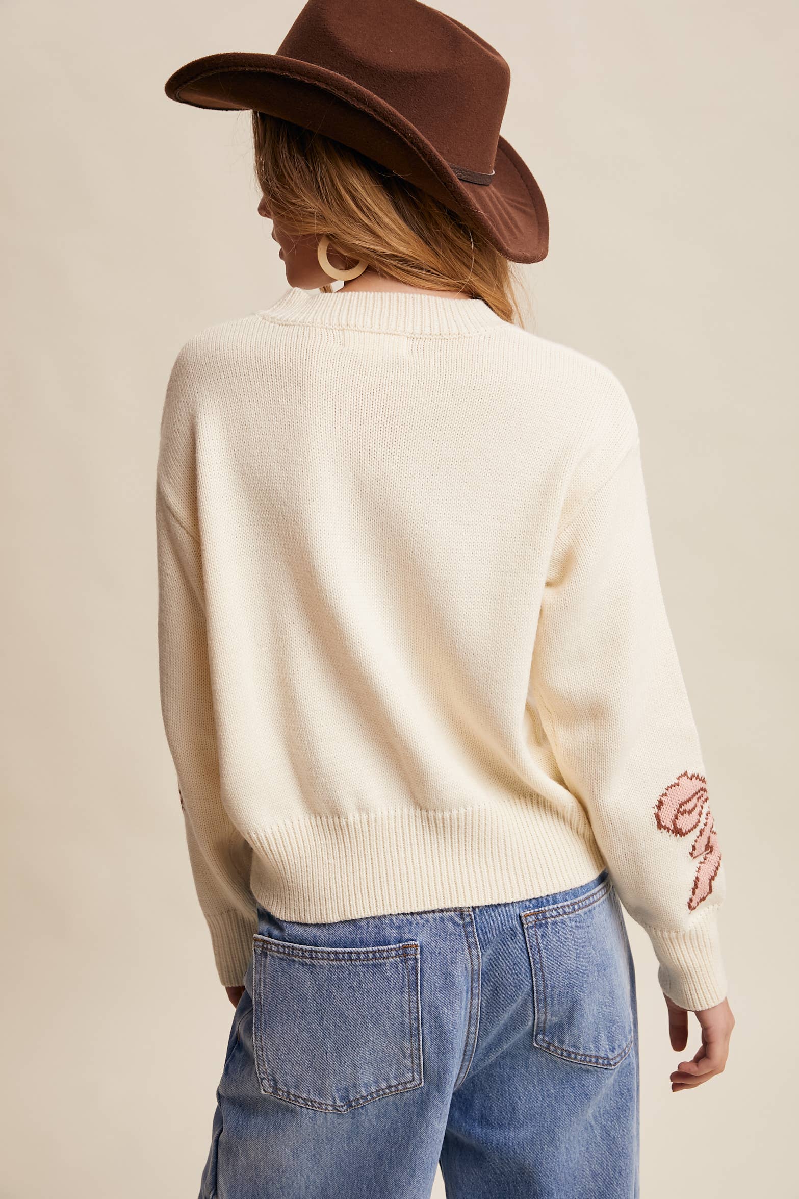 Listicle - Vente Pull en maille – femme - Pull en tricot à col en fer à cheval LSW10358