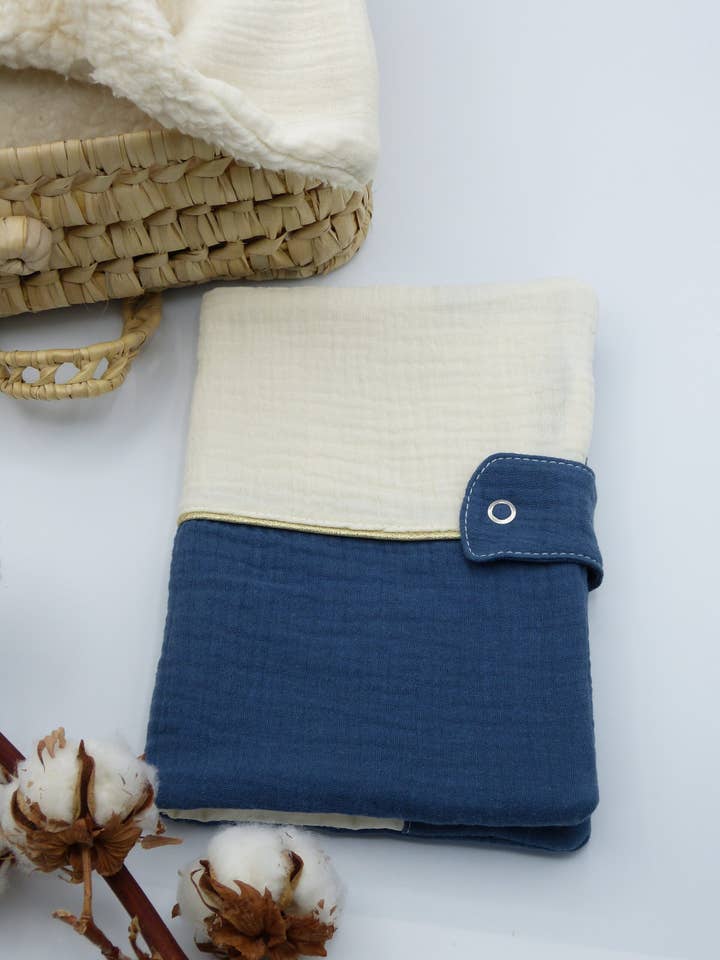 Organic Cotton Health Record Protector - Blue for wholesale by Tijala