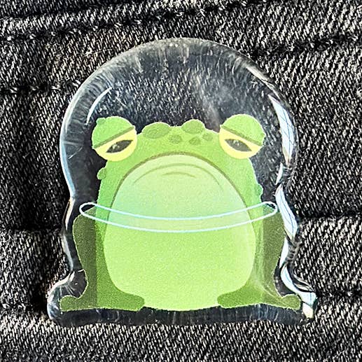 Pin acrílico de rana triste en el espacio para venta al por mayor de Art School Dropout