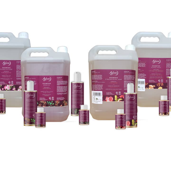 Ayluna Naturkosmetik GmbH - Wholesale Hair Shampoo - Shampoo Shine & Care Blossom Shine Trial Size2
