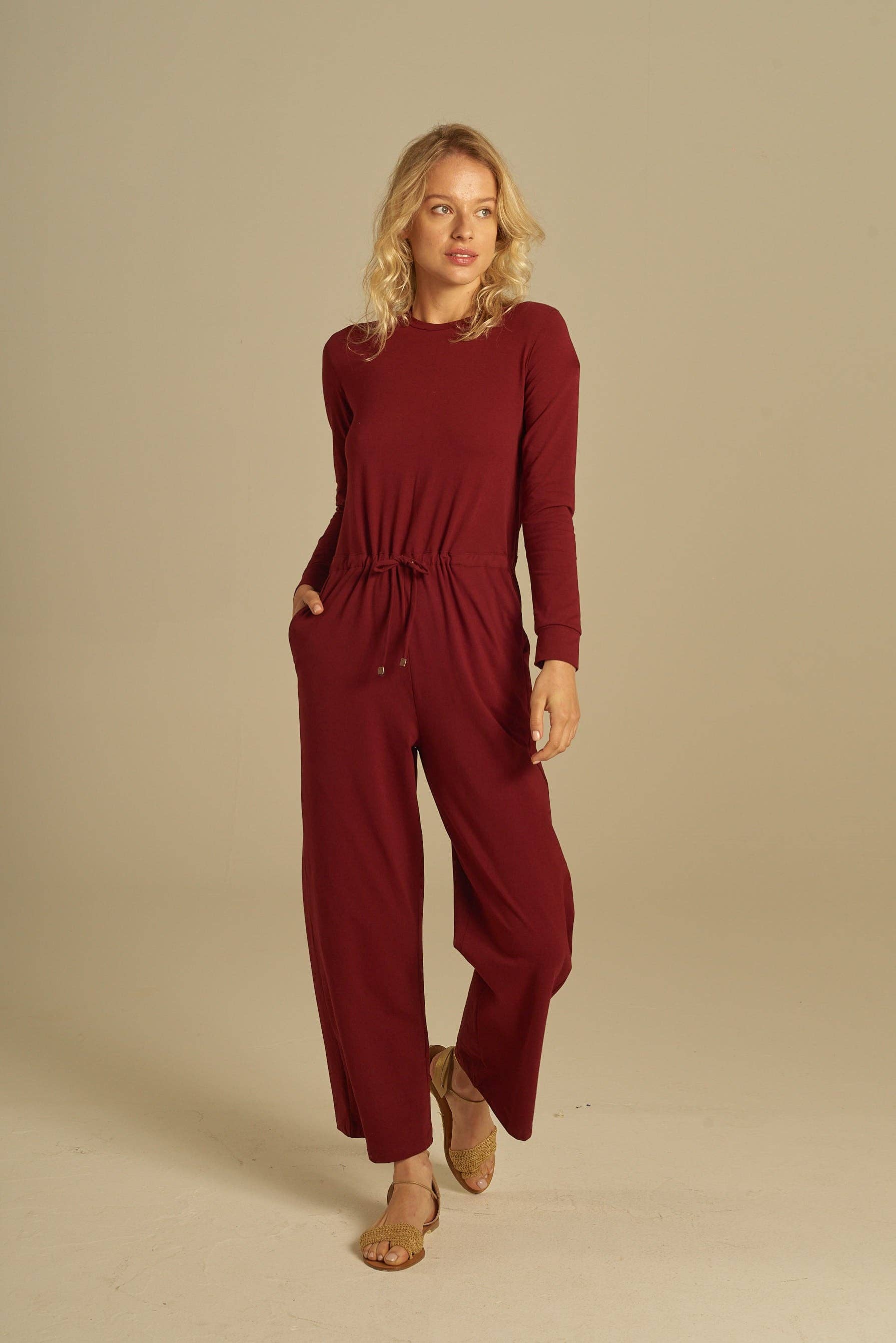 Manifiesto - Venta al por mayor Peto - Mujer - Mono rojo de manga larga Polux2