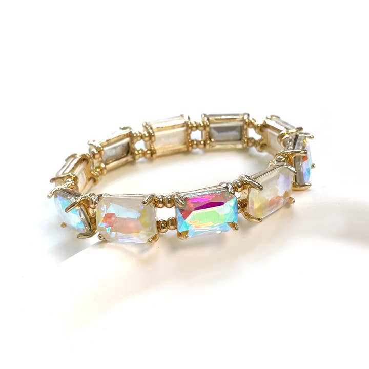 StarryNYC – Großhandel Perlenarmband – Streckarmbänder mit Kristallglasperlen im Smaragdschliff5