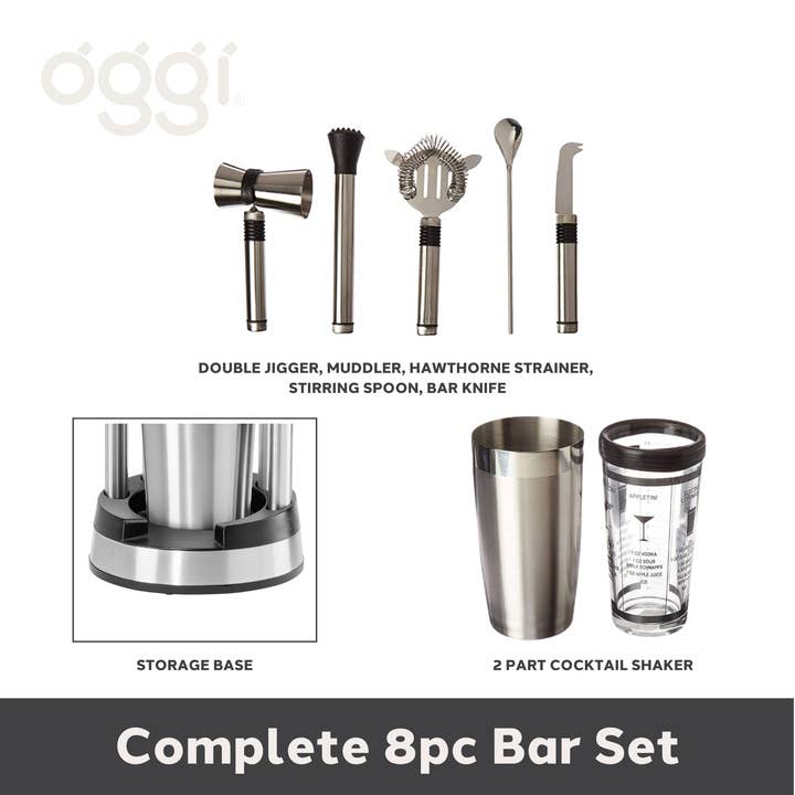 Oggi - Wholesale Bar Tool - 8 Piece Compact Bar Set