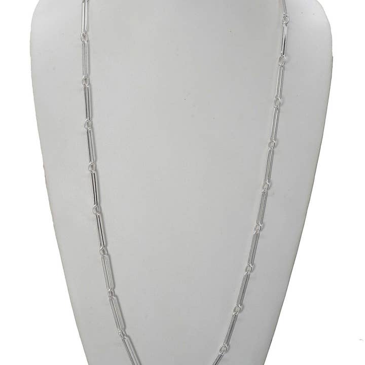 MiMi Wholesale - Wholesale Link & Chain Necklace - Long Oval Chain Toggle Link & Chain Necklace