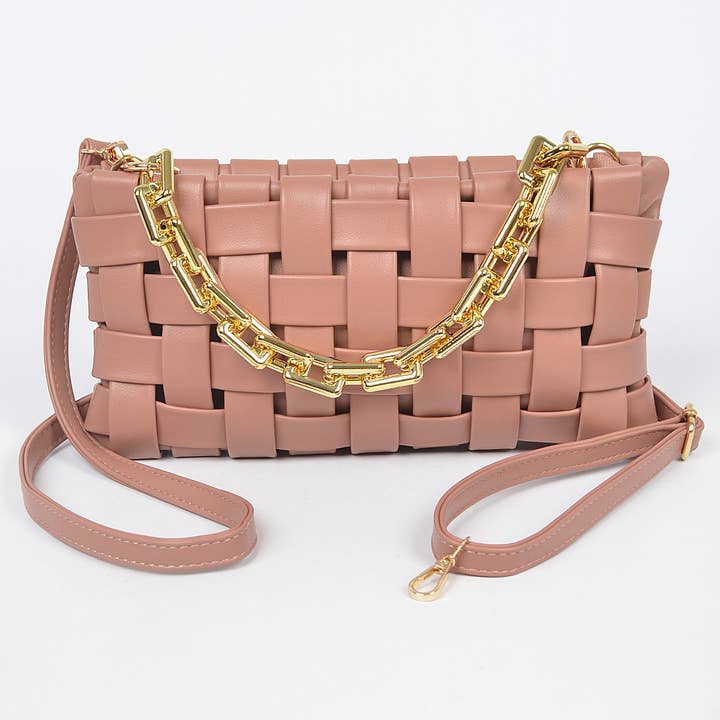 Braided Chain Crossbody Bag for wholesale by 3AM BY H&D ACCESSORIES