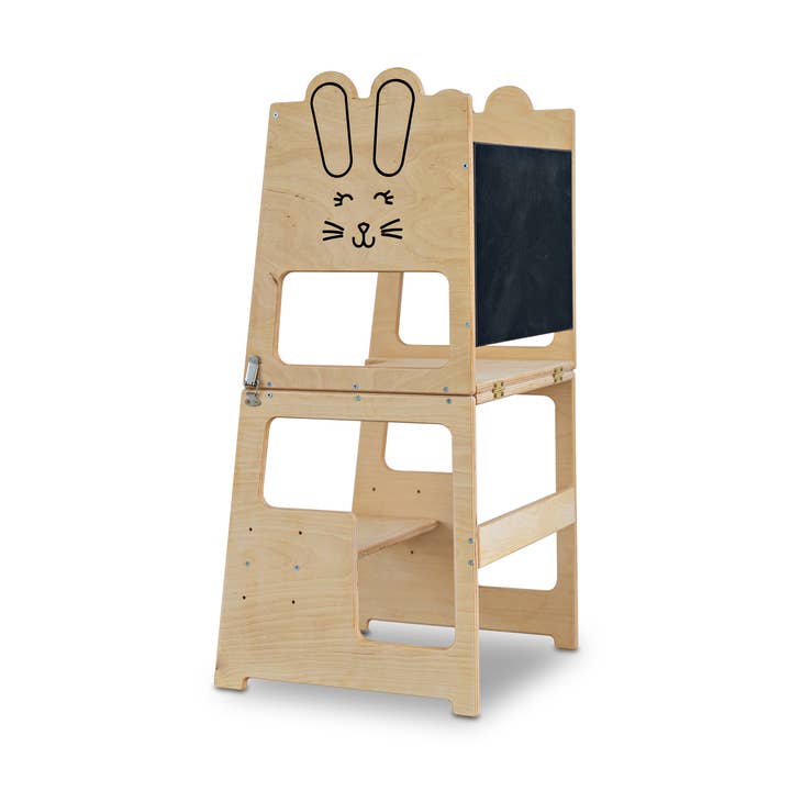 Marchepied de cuisine pour enfants, table, Helper Kids Tower (Bunny) 3 en 1 pour la vente par Farnora Decor