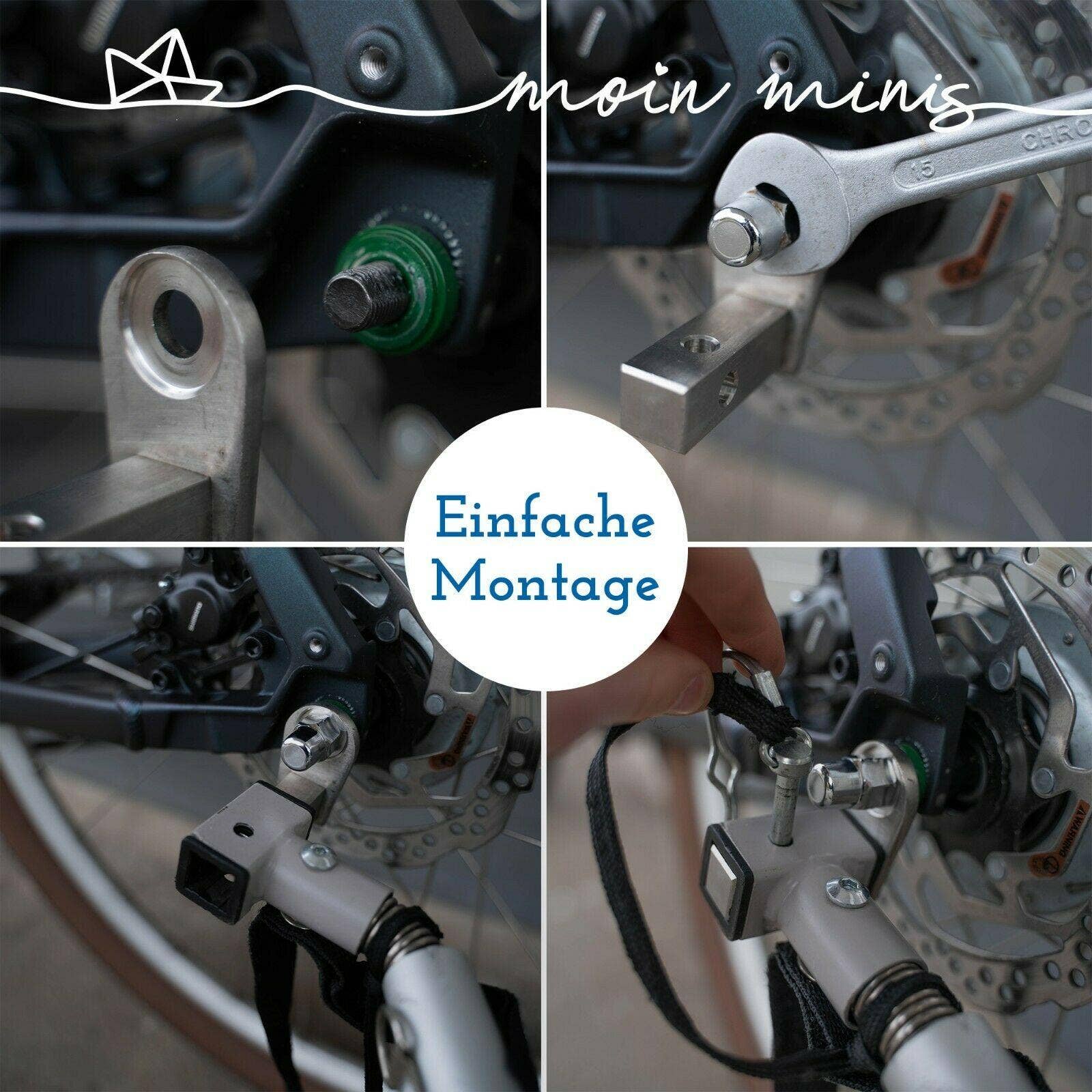 Mixcover GmbH - Wholesale Biking Accessories - Moin minis adapter Croozer bicycle trailer up to 2015, Croozer 535/737/kid1+2, van 101, cargo axle adapter additional coupling0