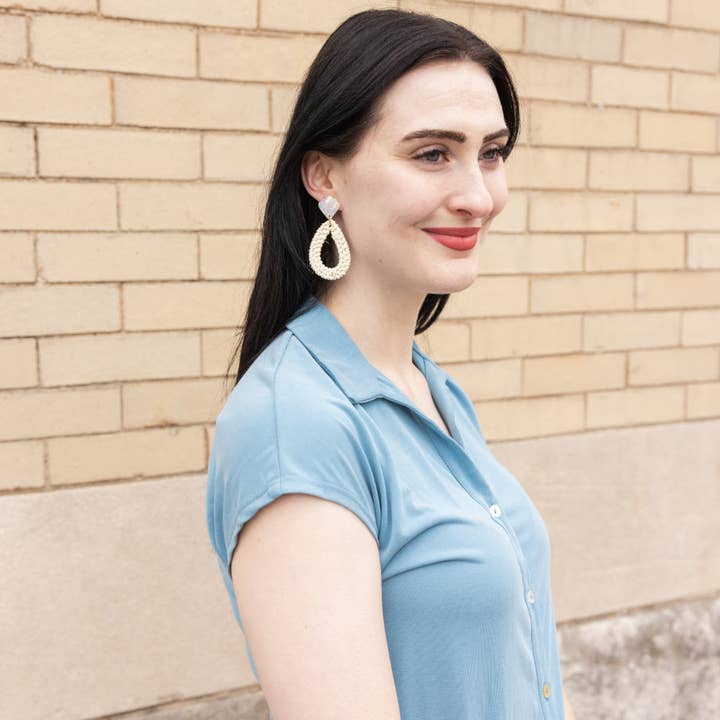 Spiffy & Splendid – wholesale Hängande örhängen – Malia-örhängen i lätt rotting – smycken för resortstil5