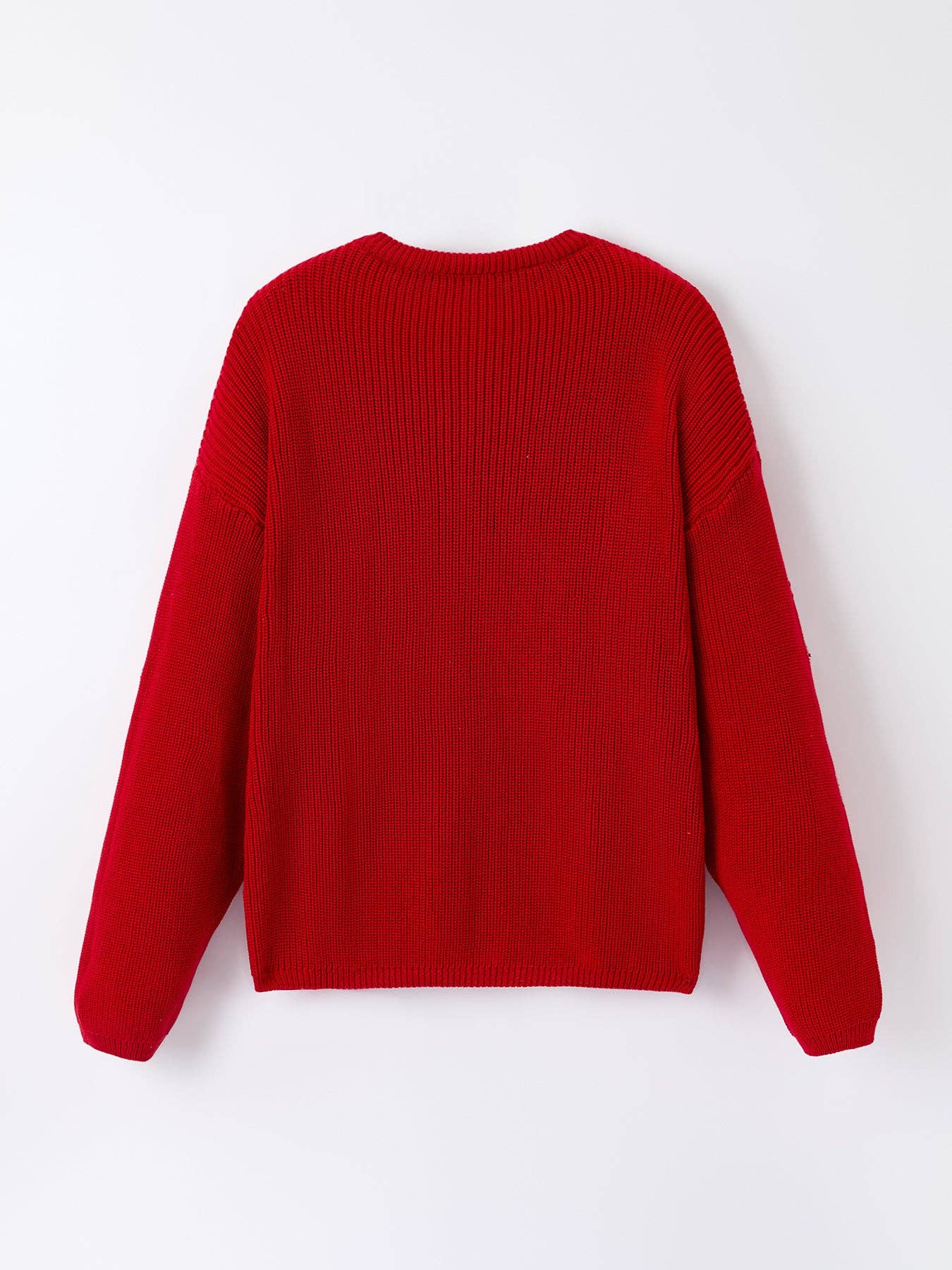 Rylee Faith Designs - Wholesale Knit Sweater - Kids - Mom and Me Winter Christmas Red "merry" Pullover Sweater1