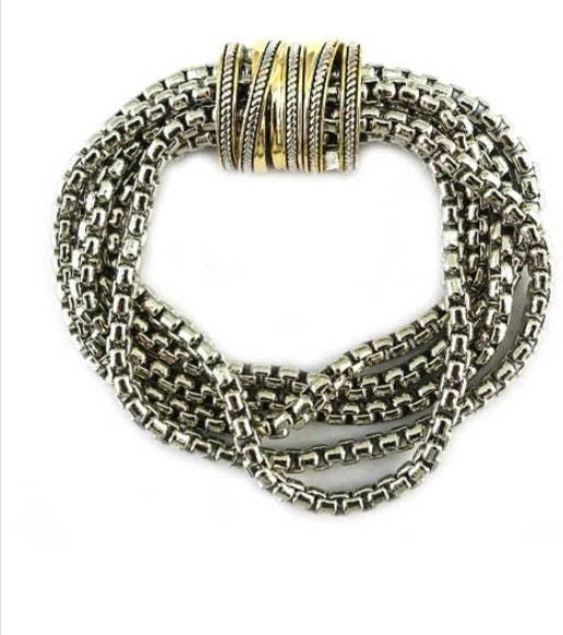 My Best Kept Jewelry - Wholesale Link & Chain Bracelet - Multi Strand Box Style Chain Bracelet2