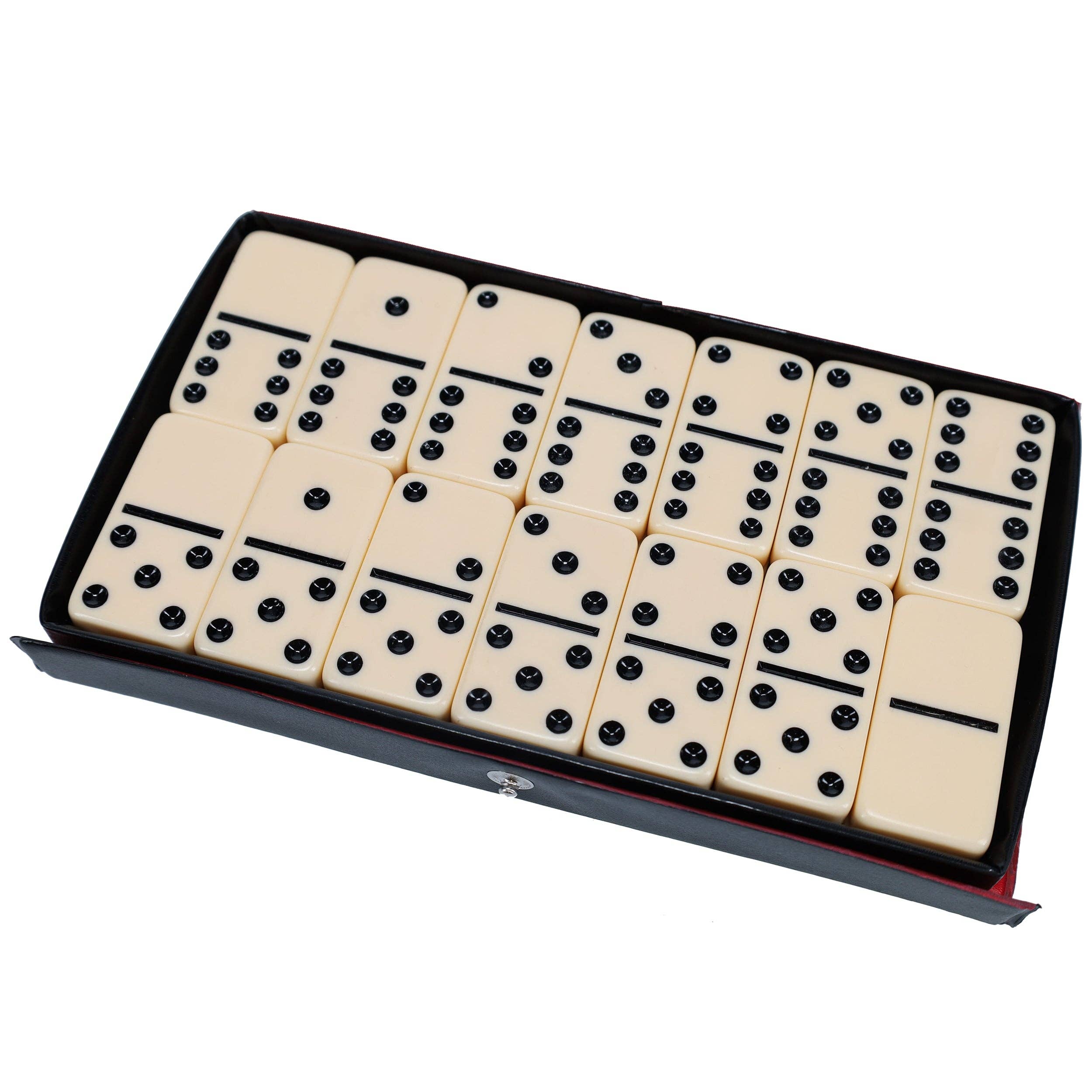 Wood Expressions - Wholesale Dominoes - WE Games Double 6 Dominoes - Ivory with Black Vinyl Case5