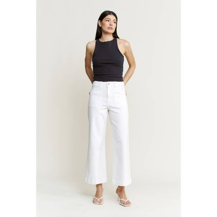 SUPER HIGH WIDE CROPPED UTILITY pour la vente par Mica Denim