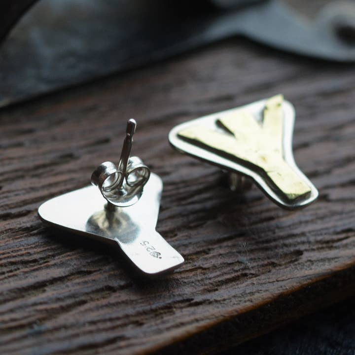 Brincos ~ Runa de Proteção ~ Algiz por atacado de RoxyLab