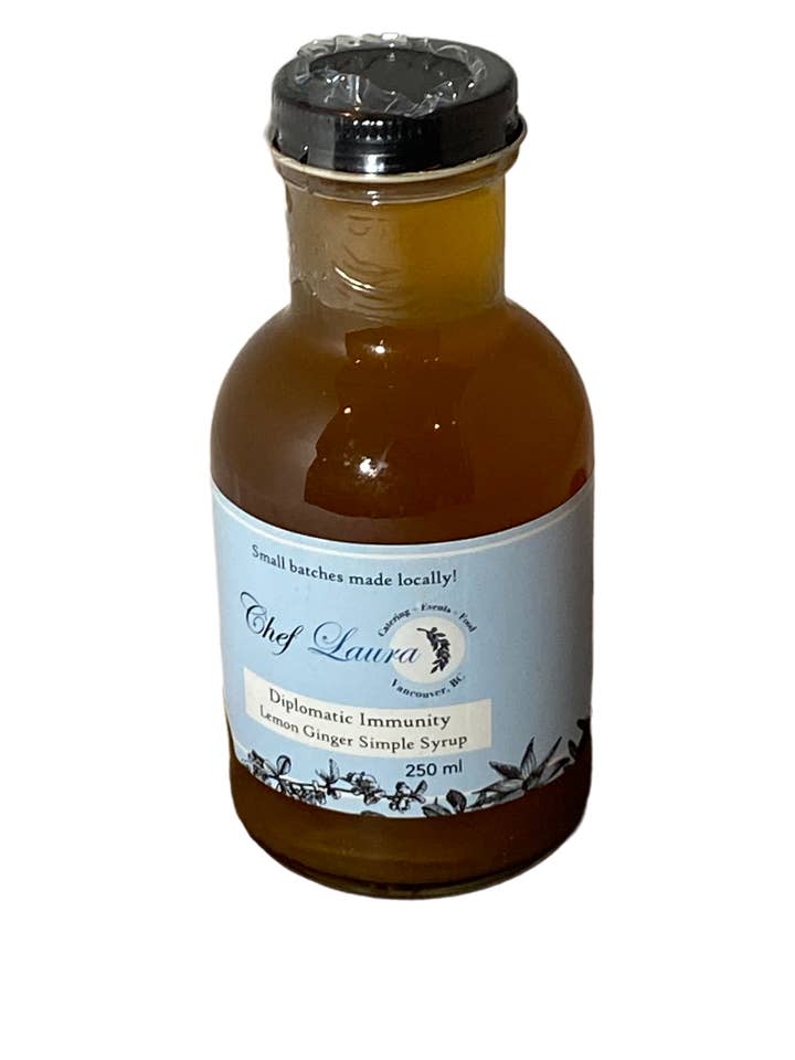 Diplomatisk immunitet citron ingefær - simpel sirup for engroshandel hos ChefLaura /Archangel Events