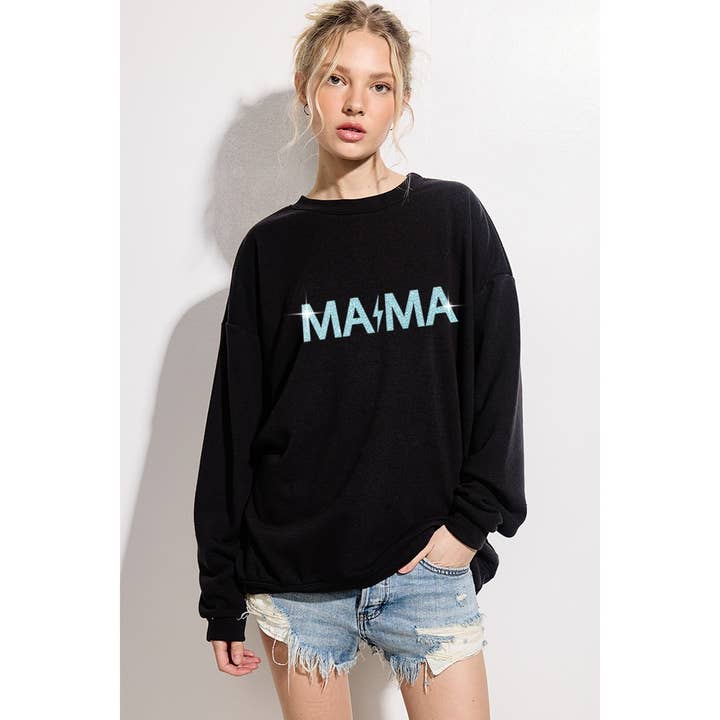 MAMA Glitter Tjocktröjor i tungvikt för wholesale av Phil Love