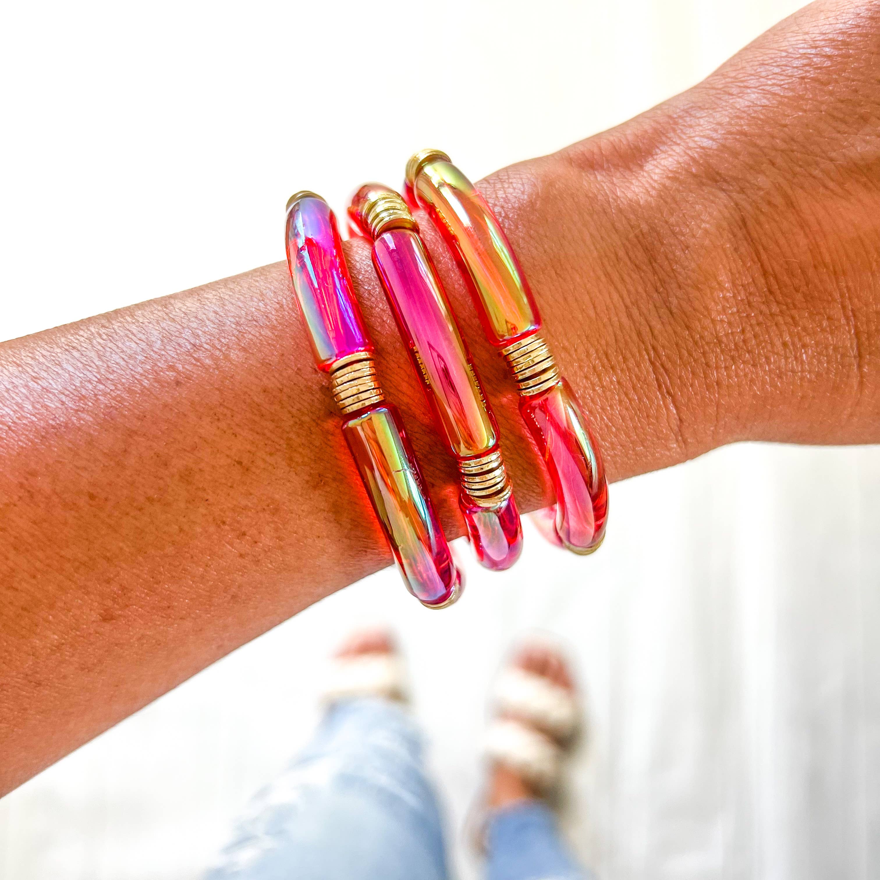 Savvy Bling - Wholesale Beaded Bracelet - Metallic Tube Bracelets100