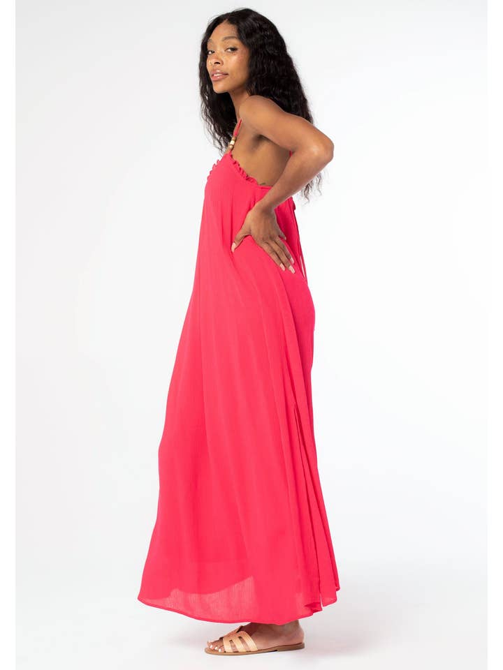 Lovestitch - Wholesale Dress - Women's - Bohemian High Slit Spaghetti Strap Maxi Dress11