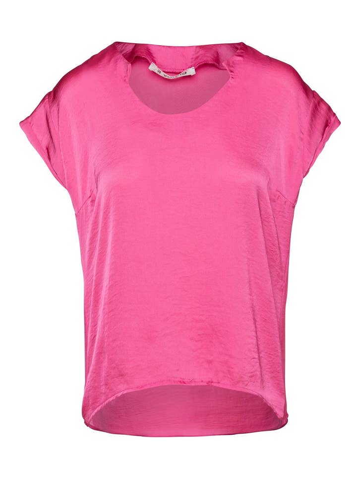 Fuchsia Cap Sleeve Top for wholesale by conquista