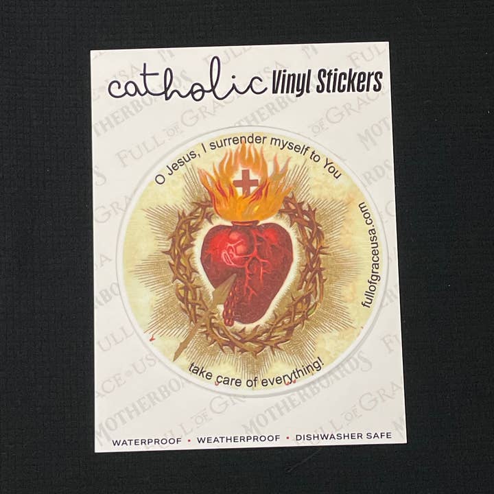 Stor Surrender Novena 4" klistermärke för wholesale av The Retro - a Full of Grace USA Company