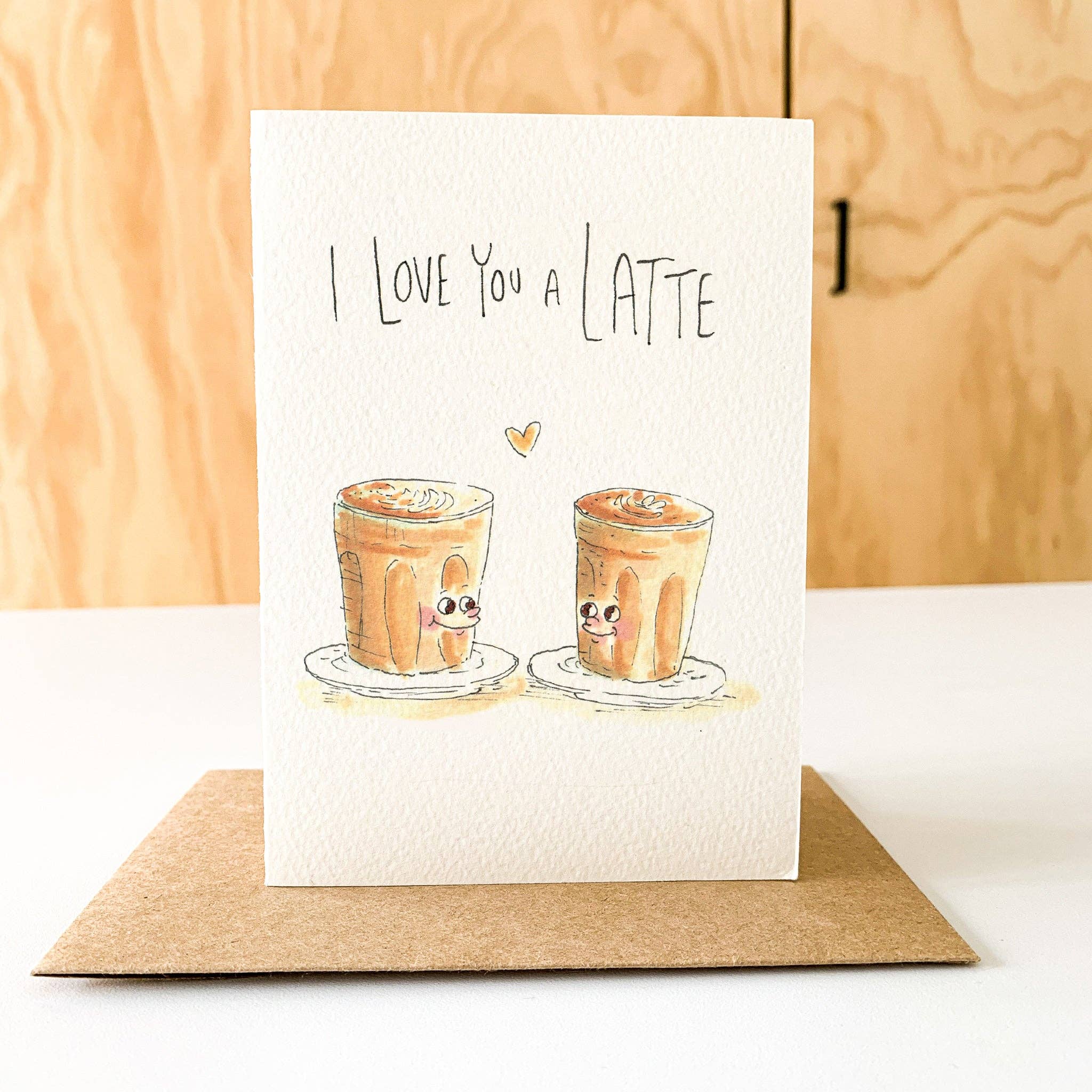 Well Drawn - Wholesale Love Card - I Love You a LATTE6