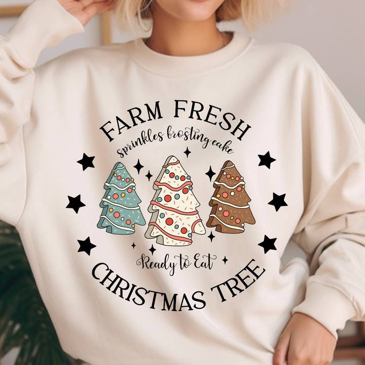 Southern Designs & Home Decor - Wholesale Sweatshirt - Women's - Farm fresh Christmas tree
