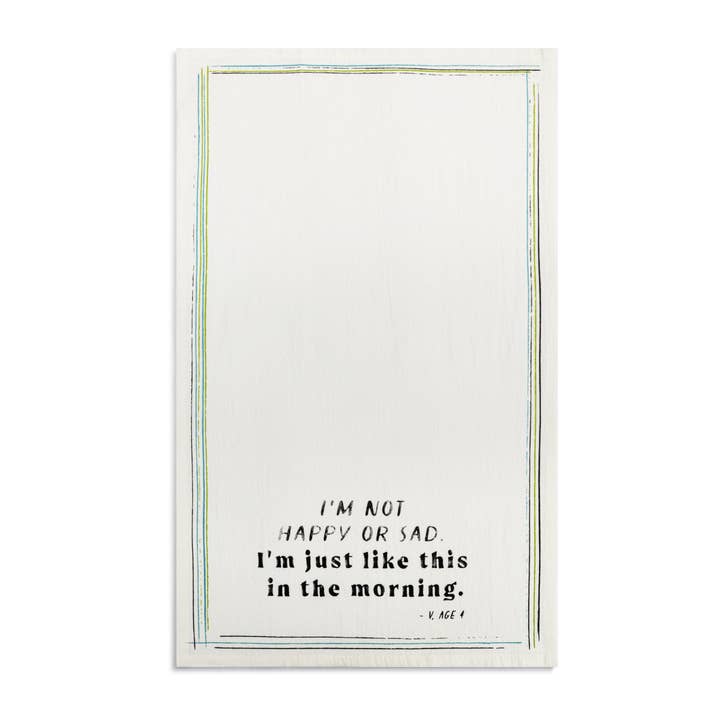 Live From Snack Time Morning Flour Sack Towel 17x28in for wholesale by DEMDACO