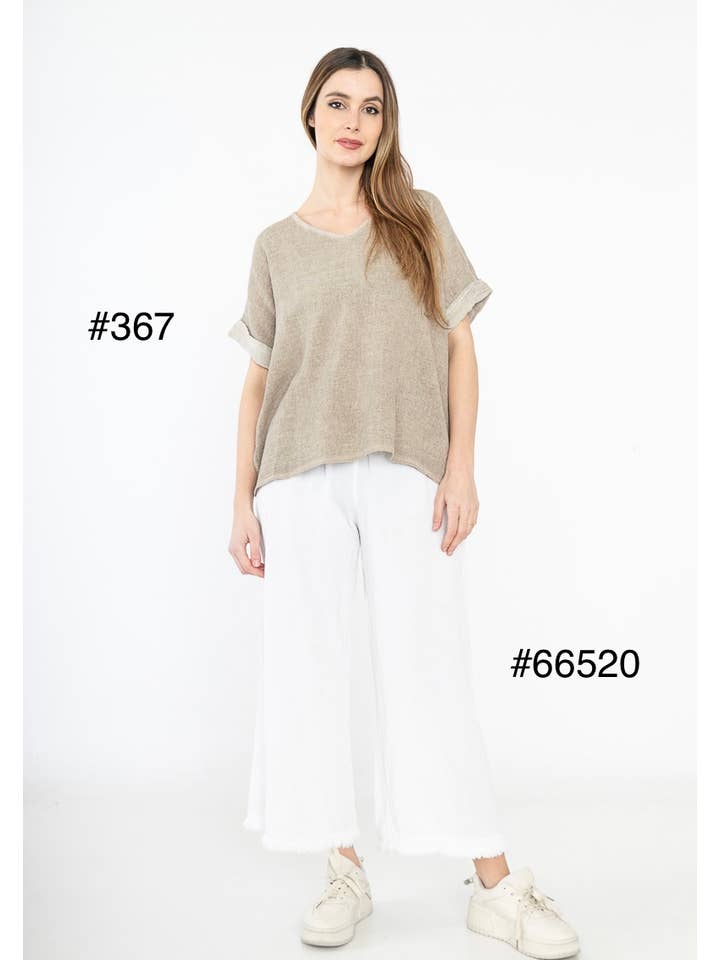 LINEN & COTTON HOUSE - Wholesale Blouse - Women's - COTTON LINEN SHIRT. 367