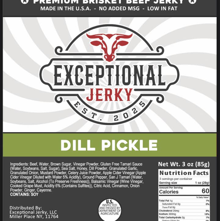 Exceptional Jerky LLC - Wholesale Jerky - Dill Pickle 0