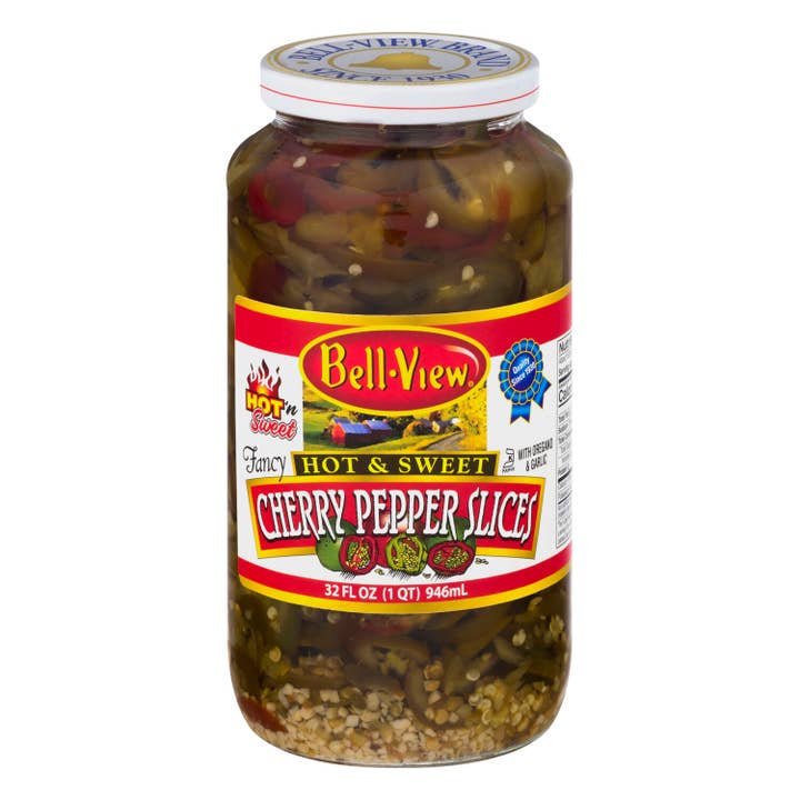 Hot & Sweet Cherry Pepper Slices With Oregano and Garlic for wholesale by Bell-View Brand Foods