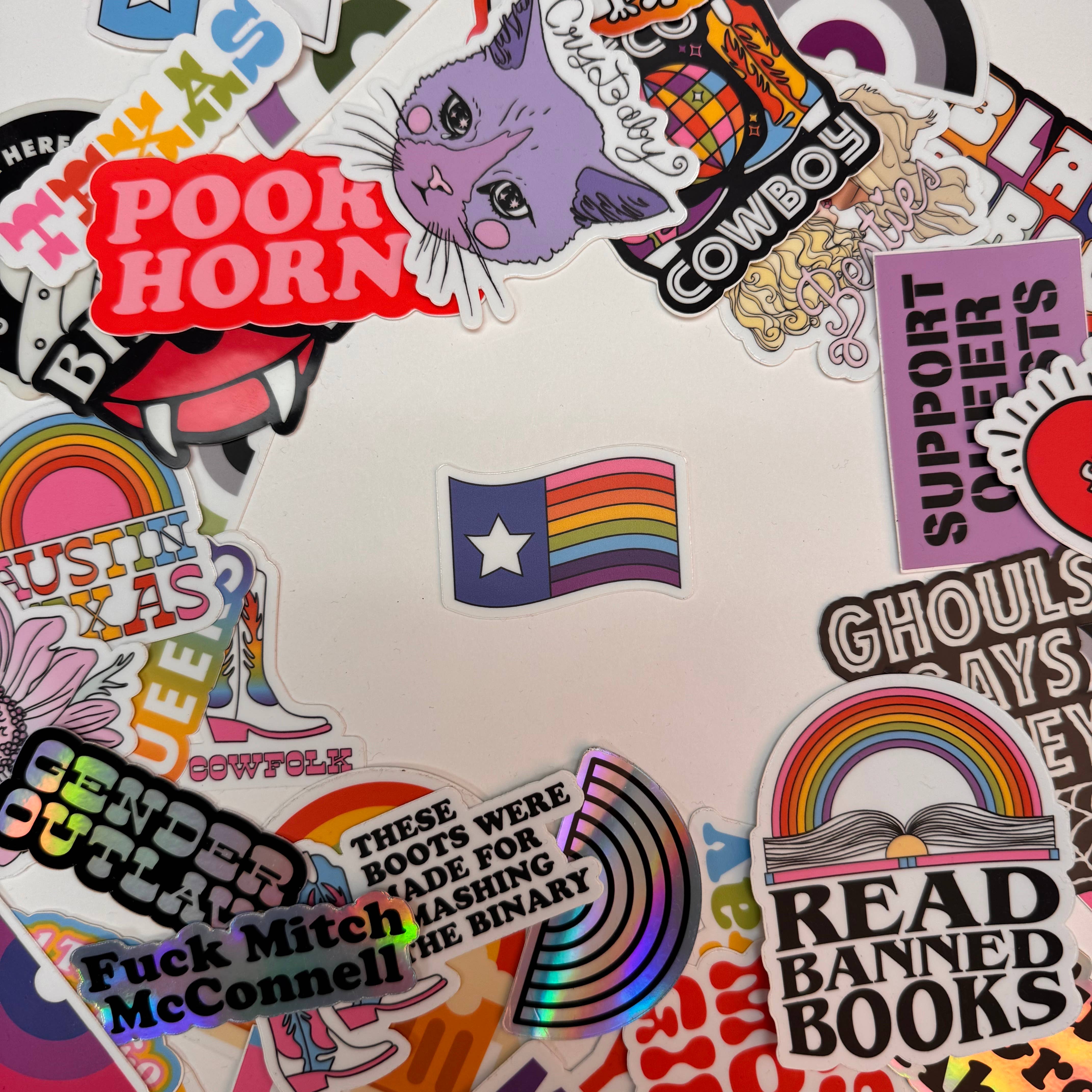 The Little Gay Shop - Wholesale Sticker - Texas Pride Flag Sticker1