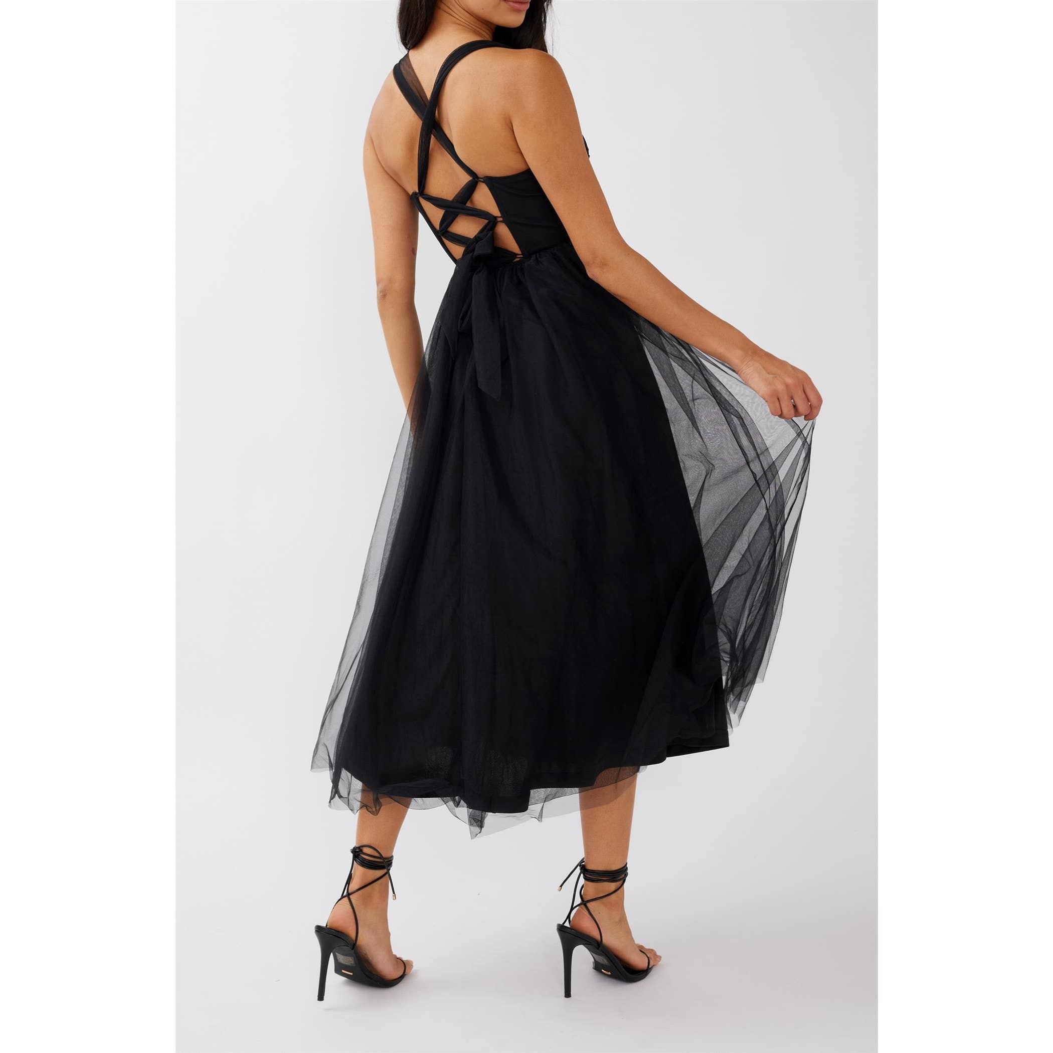 One and Only Collective - Vente Robe – femme - ROBE COURTE EN TULLE À LACETS / CM2003D3