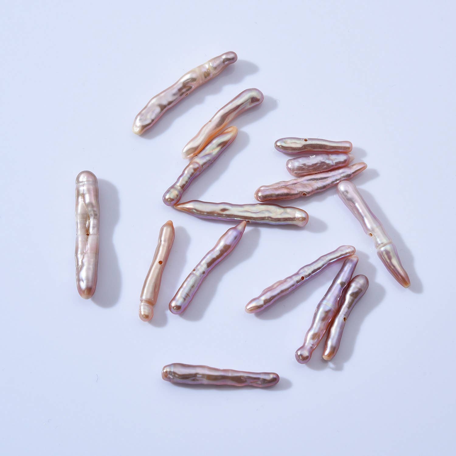 Beads Creation – wholesale Beads – Center Drill Bar Pearl Freshwater Pearls, Biwa Pearl, FWP0102