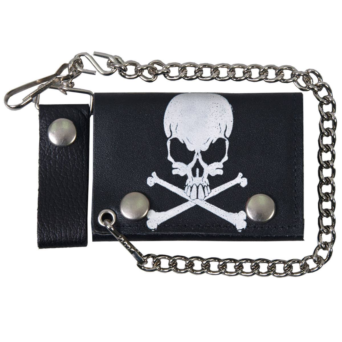 BLK Hot Leathers Skull and Crossbones Wallet for wholesale on Faire0