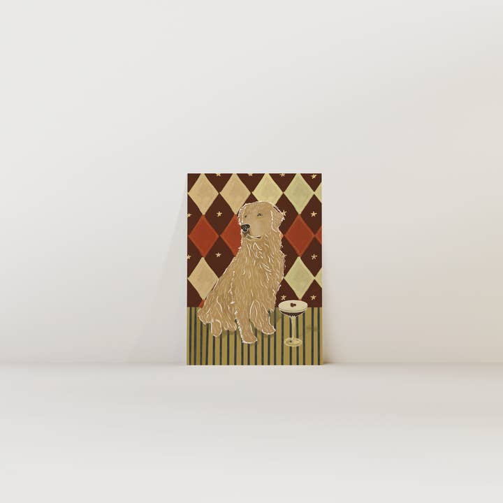 Golden Retriever Print for wholesale by Illustrated by Weezy