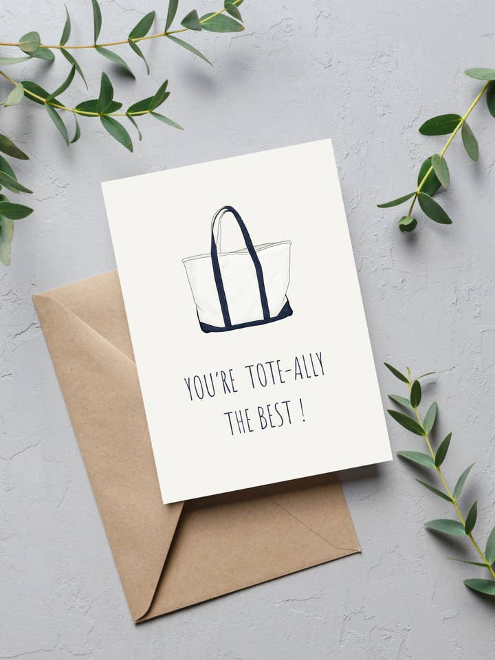 Tote Greeting Card | 4.25 x 5.5 for wholesale by Upstate Design Studio