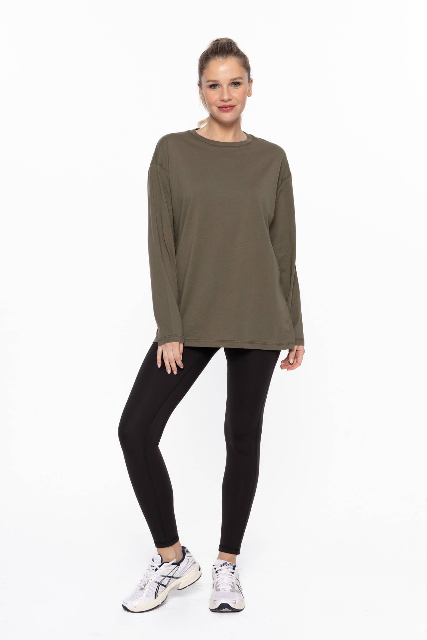 Mono B - Wholesale Tunic - Women's - Organic Cotton Long Sleeve Boyfriend Tee12
