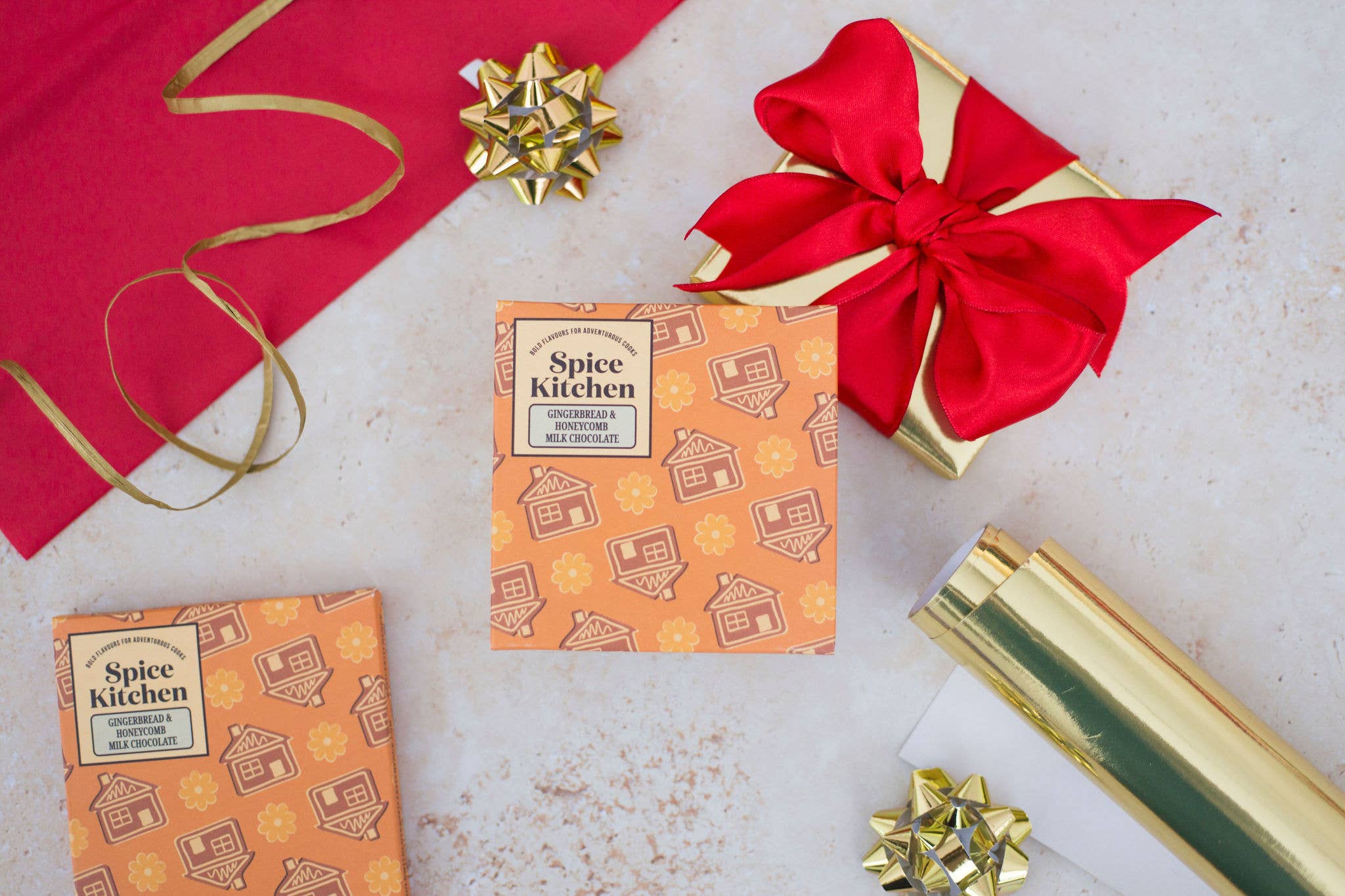 Spice Kitchen – wholesale Chocolate bar – Gingerbread & Honeycomb Milk Chocolate Bar (80g)1