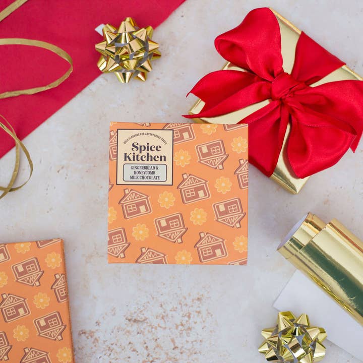 Spice Kitchen – wholesale Chocolate bar – Gingerbread & Honeycomb Milk Chocolate Bar (80g)1